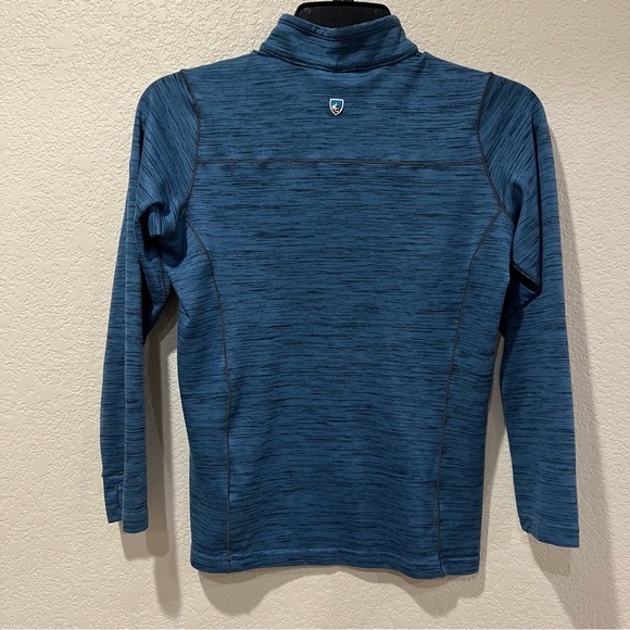 Kuhl Alloy Boy Medium (10-12) Blue 1/4 Zip Pullover Shirt Lightweight Mid Layer - Picture 2 of 16